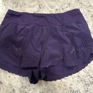 Lululemon eyelet cut out shorts in dark purple